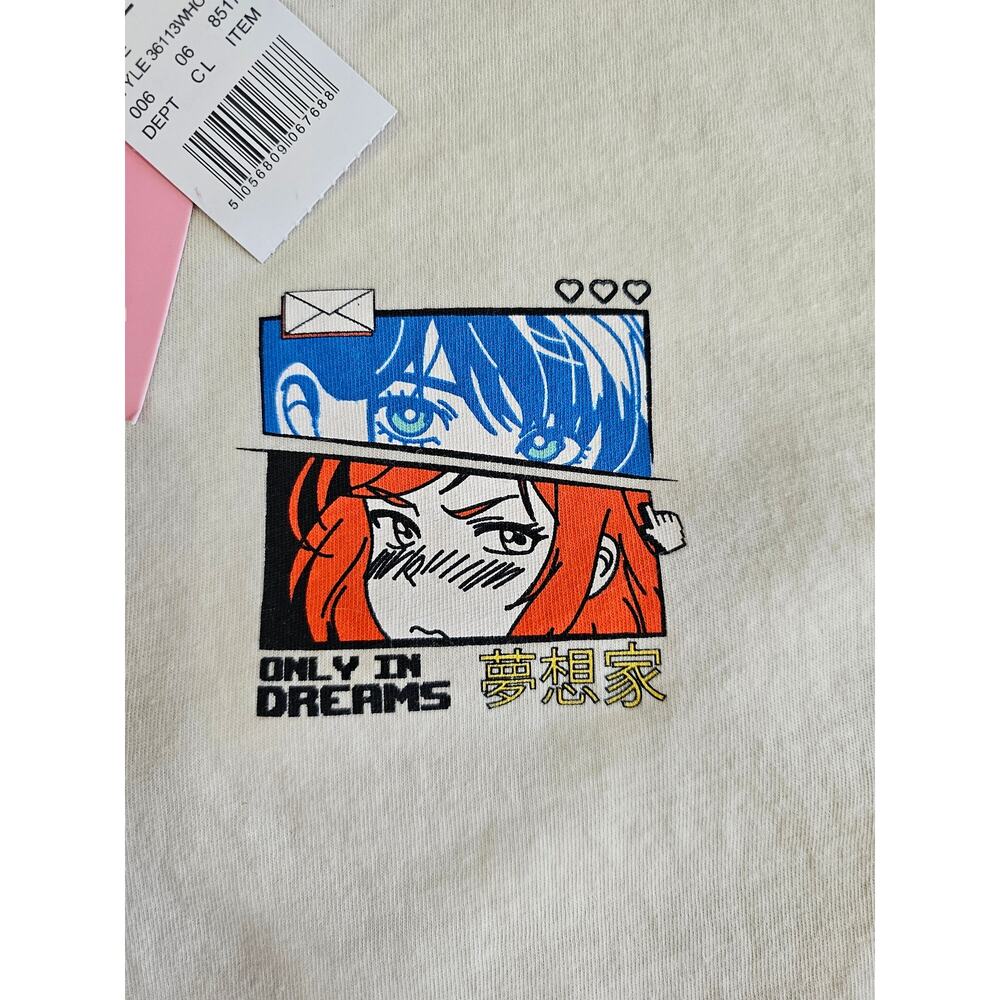 Skinny Dip Girl Of Your Dreams Graphic T Shirt, Anime, Beige, New, Womens Sz L - Picture 4 of 7